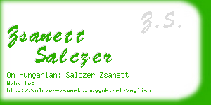 zsanett salczer business card